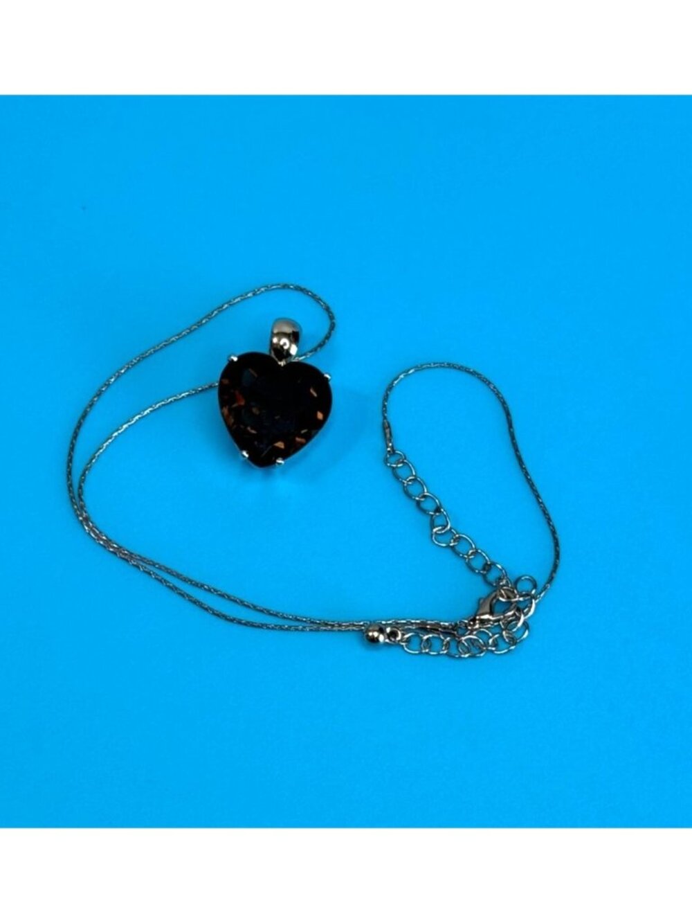 Chateau D'Argent David Sigal Smoky Quartz Heart Sterling Pendant Canada - Picture 7 of 9